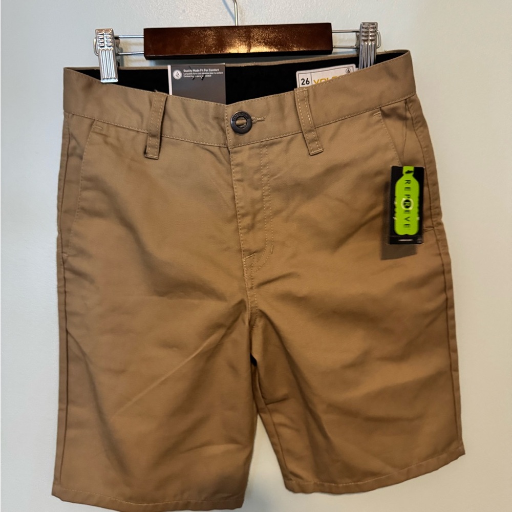 Volcom Boy’s Brown Flat Front Shorts
